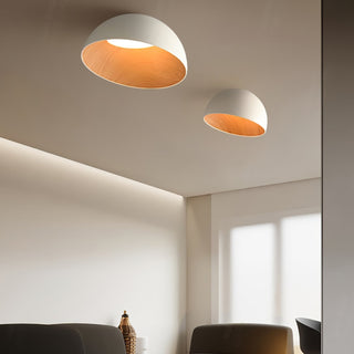 Solara Plafonnier Dôme Bois Minimaliste