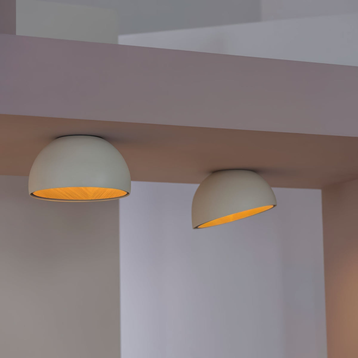 Viriana Plafonnier Dôme Bois Minimaliste