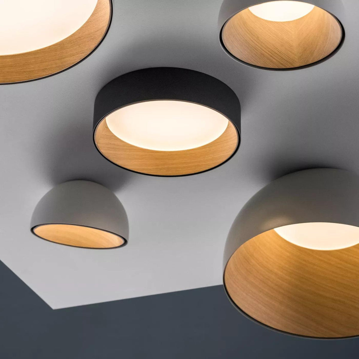 Ceiling Lamp Dome Wood Interior Warm-Neutral Decor