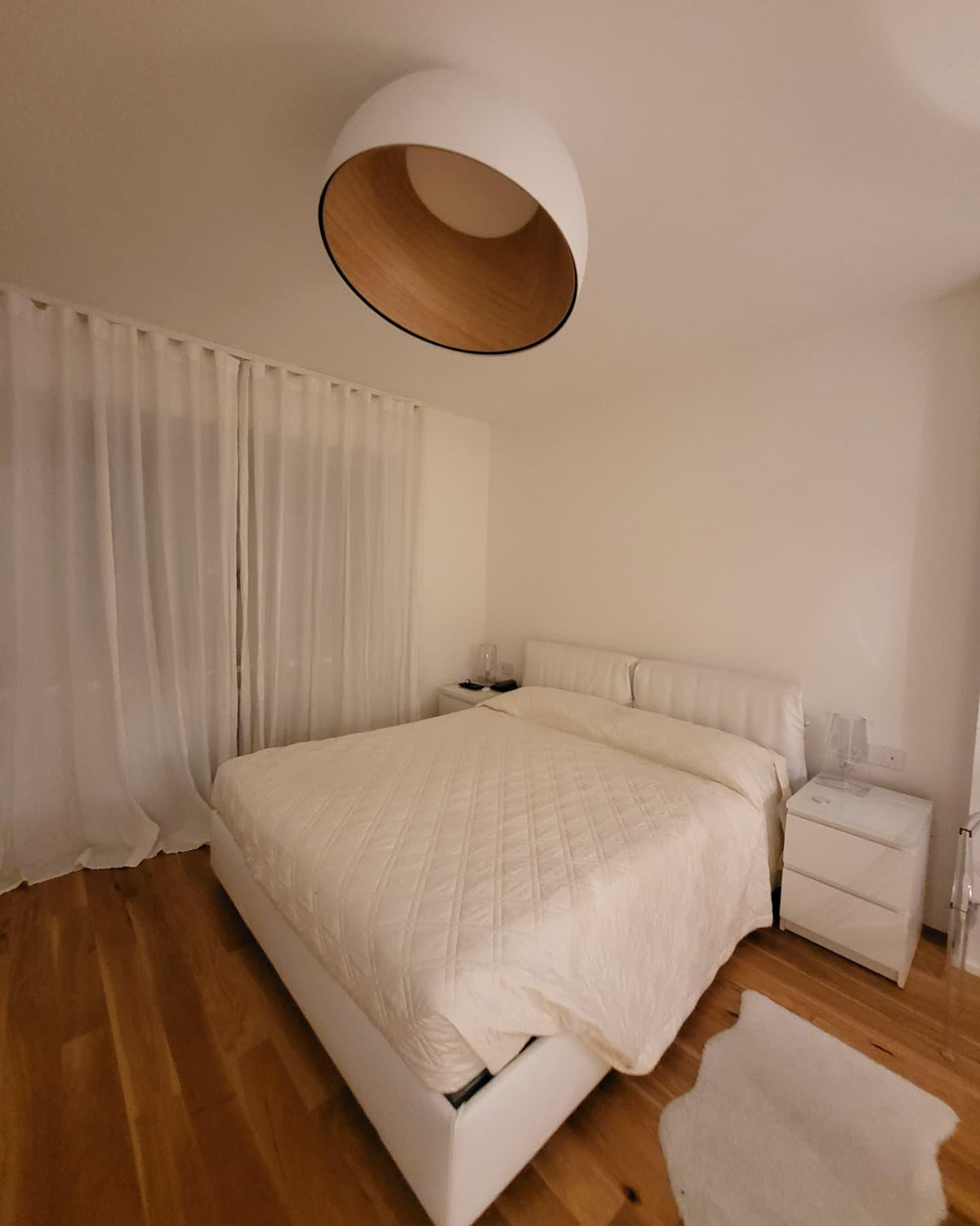 Ceiling Lamp Dome Wood Interior Warm-Neutral Decor