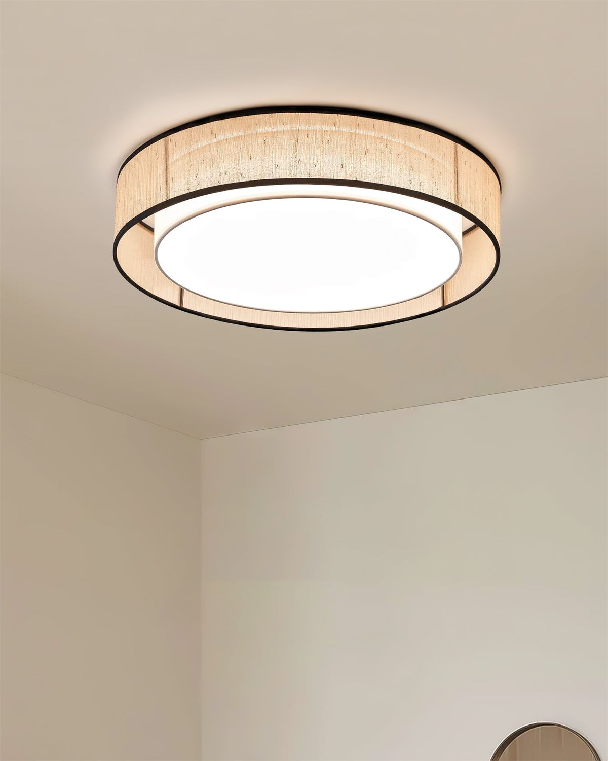 The three available sizes of the Duolla Ceiling Light (40cm, 50cm, 60cm) shown side-by-side.
