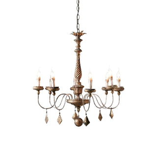 Urn Lustre Métal Or Vieilli Luxe Postmoderne