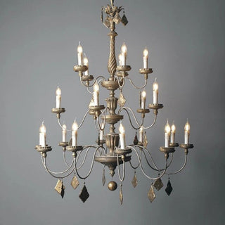 Urn Lustre Métal Or Vieilli Luxe Postmoderne