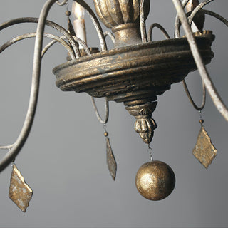 Urn Lustre Métal Or Vieilli Luxe Postmoderne