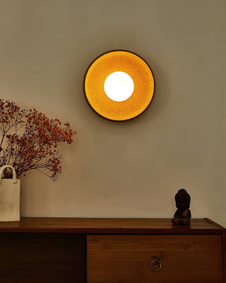 Civarir Applique Murale Ronde en Verre Céramique Minimaliste Moderne