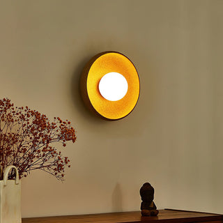Civarir Applique Murale Ronde en Verre Céramique Minimaliste Moderne