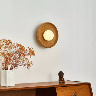 Civarir Applique Murale Ronde en Verre Céramique Minimaliste Moderne