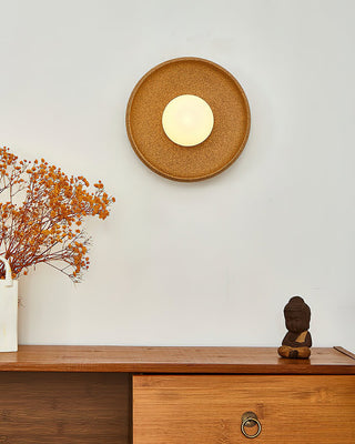 Civarir Applique Murale Ronde en Verre Céramique Minimaliste Moderne