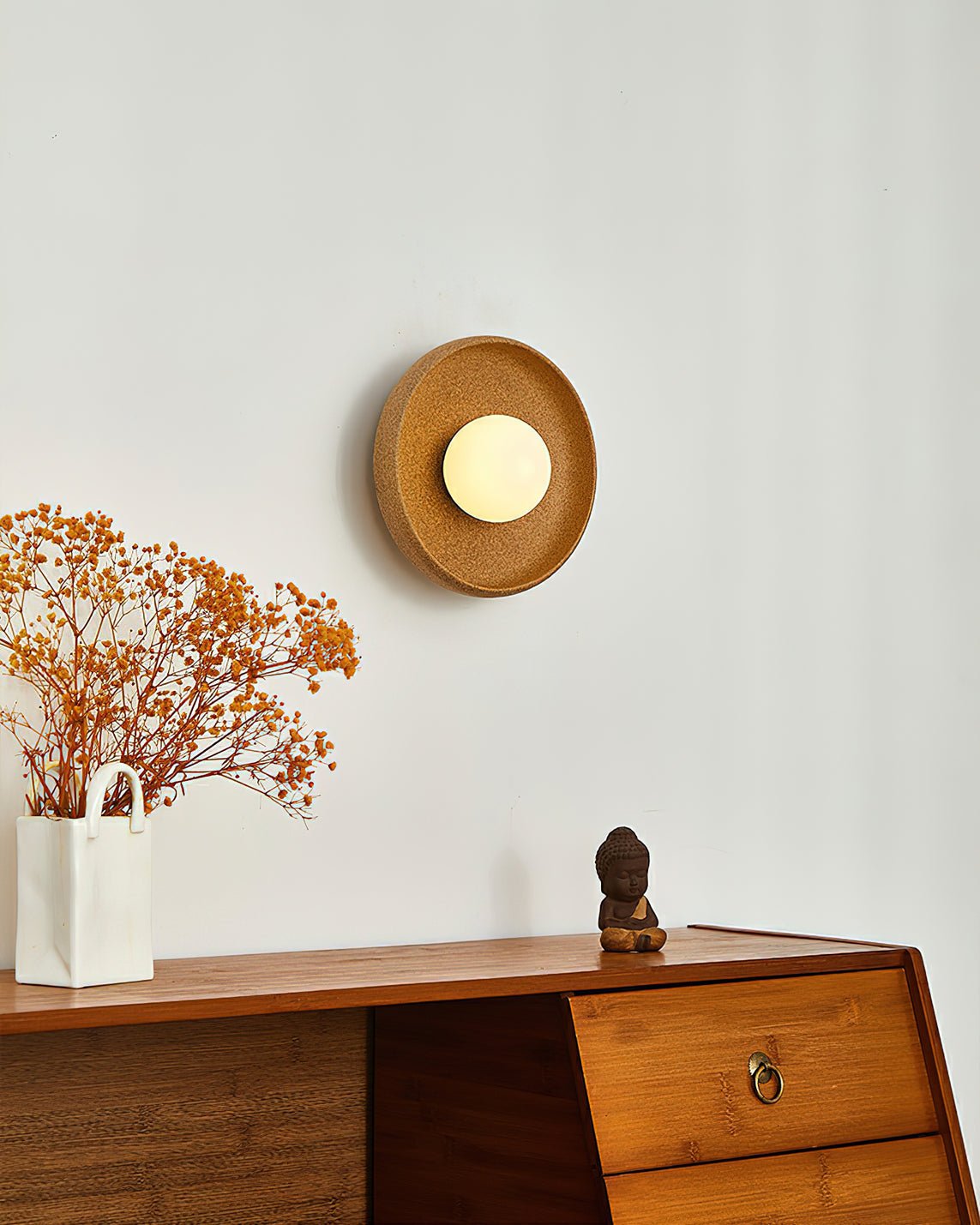 Maveria Applique Murale Ronde en Verre Céramique Minimaliste Moderne