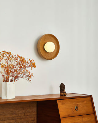 Civarir Applique Murale Ronde en Verre Céramique Minimaliste Moderne