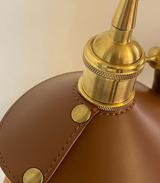 Cadorir Industrial Leather Desk Lamp-Neutral Decor