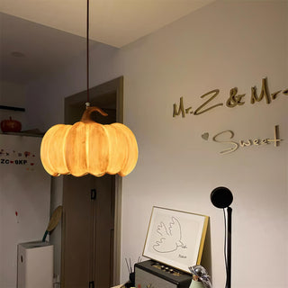 Duzy Pumpkin Lampe Suspendue Résine Vintage Japonaise-Luire
