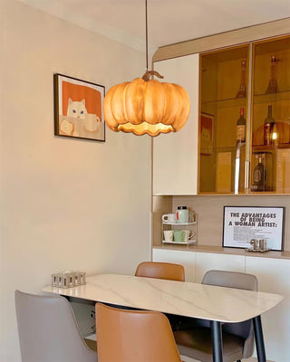 Duzy Pumpkin Lampe Suspendue Résine Vintage Japonaise-Luire