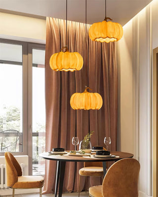Duzy Pumpkin Lampe Suspendue Résine Vintage Japonaise-Luire
