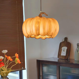 Duzy Pumpkin Lampe Suspendue Résine Vintage Japonaise-Luire