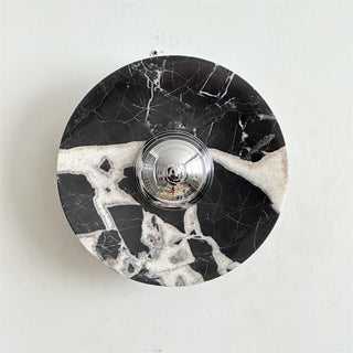 Alba Applique Murale en Chrome, Marbre et Métal Style Minimaliste Moderne-Luire