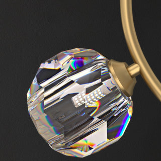Lustra Lustre Cuivre et Cristal Géométrique