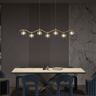 Lustra Lustre Cuivre et Cristal Géométrique