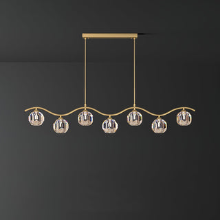 Lustra Lustre Cuivre et Cristal Géométrique