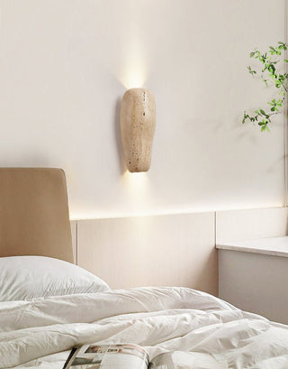 Earthy Stone Wall Sconce-Neutral Decor