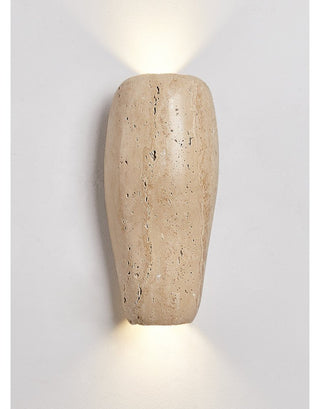 Earthy Stone Wall Sconce-Neutral Decor