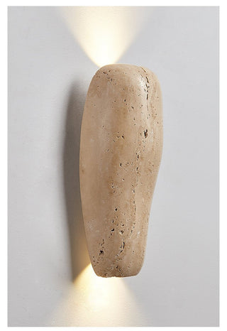 Earthy Stone Wall Sconce-Neutral Decor