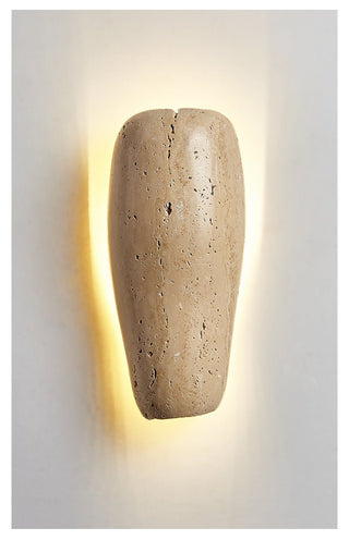 Earthy Stone Wall Sconce-Neutral Decor