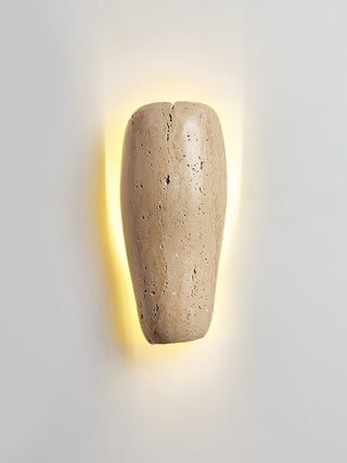 Earthy Stone Wall Sconce-Neutral Decor