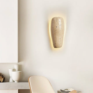 Earthy Stone Wall Sconce-Neutral Decor