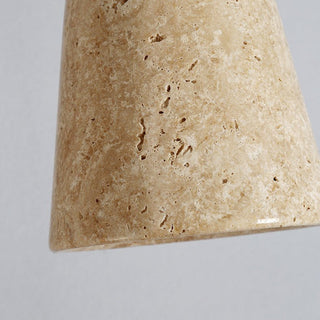 Earthy Travertine Cone Pendant Light-Neutral Decor