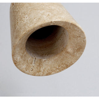 Earthy Travertine Cone Pendant Light-Neutral Decor