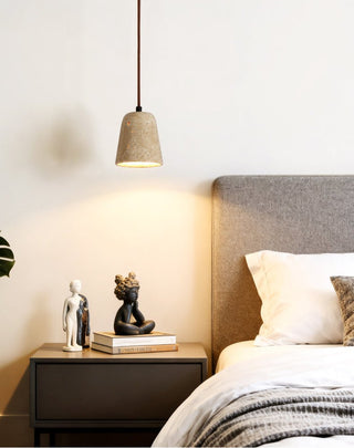 Earthy Travertine Cone Pendant Light-Neutral Decor