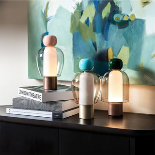 Nara Lampe de Table Artistique en Verre