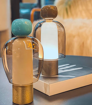 Nara Lampe de Table Artistique en Verre