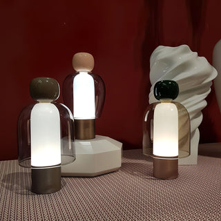 Nara Lampe de Table Artistique en Verre