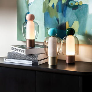 Nara Lampe de Table Artistique en Verre