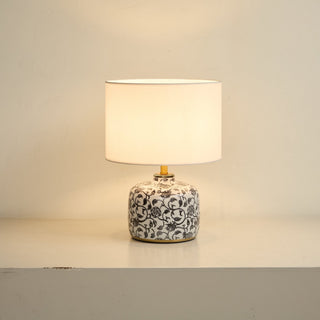 Ebony Vine Ceramic Table Lamp-Neutral Decor