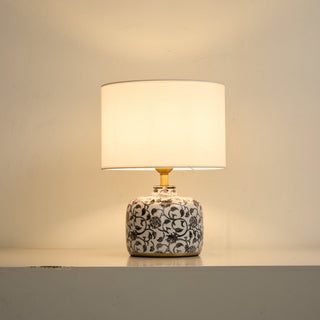 Ebony Vine Ceramic Table Lamp-Neutral Decor