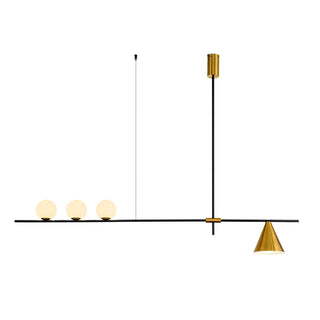 Lumora Suspension Dorée Contemporaine