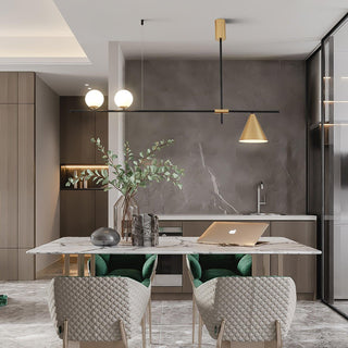 Lumora Suspension Dorée Contemporaine