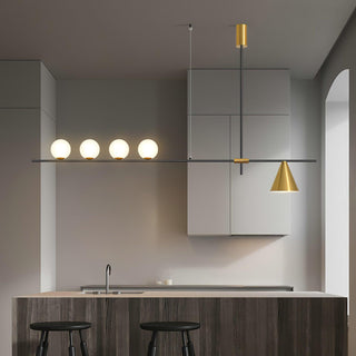 Lumora Suspension Dorée Contemporaine