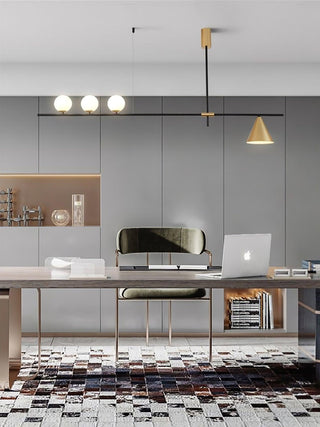 Lumora Suspension Dorée Contemporaine