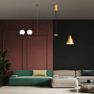 Lumora Suspension Dorée Contemporaine