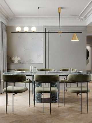 Lumora Suspension Dorée Contemporaine