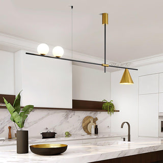 Lumora Suspension Dorée Contemporaine
