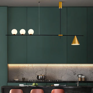 Lumora Suspension Dorée Contemporaine