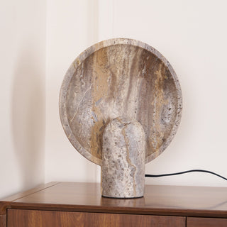 Valemu Saucer-Base Lampe de Table Travertin