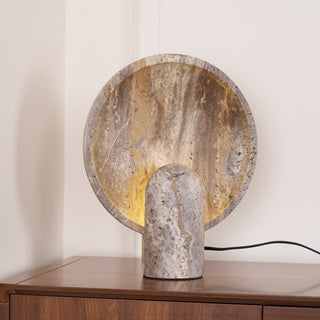 Valemu Saucer-Base Lampe de Table Travertin