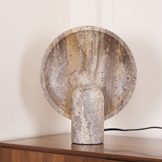 Valemu Saucer-Base Lampe de Table Travertin
