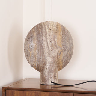 Valemu Saucer-Base Lampe de Table Travertin